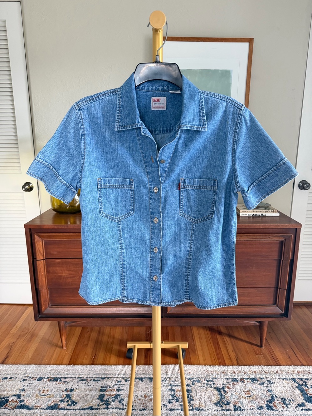Levi's Dry Goods Short-Sleeve Denim Button-Front Shirt - Blue